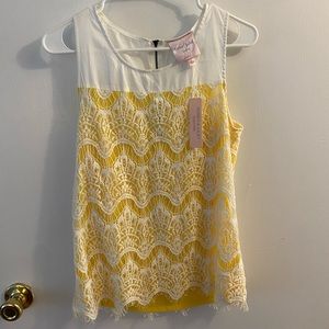 Yellow and White Summer Top